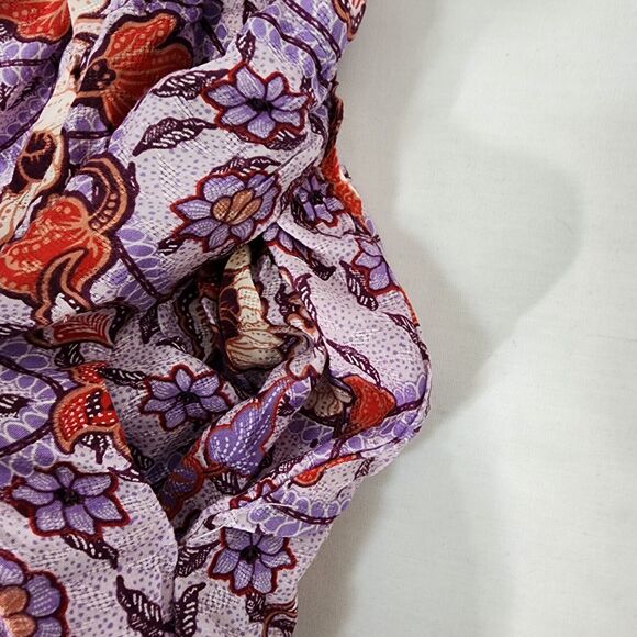 Knox Rose Dress Size XXL Purple Haze Multicolor Midi Short Flutter Sleeve Floral - Picture 8 of 13